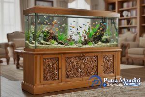 Meja Aquarium Klasik Kayu Jati Terpopuler