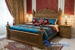 Tempat Tidur Ukir Jepara Klasik Mewah