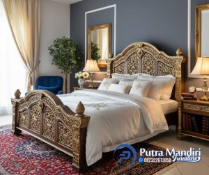 Tempat Tidur Ukiran Jepara Gebyok Jati Ukiran Mewah