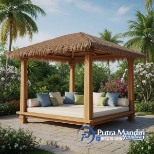Gazebo Minimalis Mewah Solid Wood
