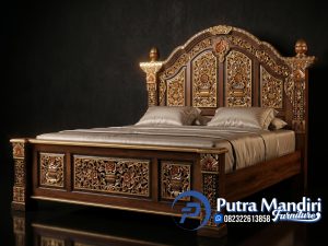Ranjang Tempat Tidur Mewah Klasik Ukir Gebyok Jepara