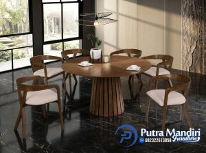 Meja Makan 6 Kursi Round Table