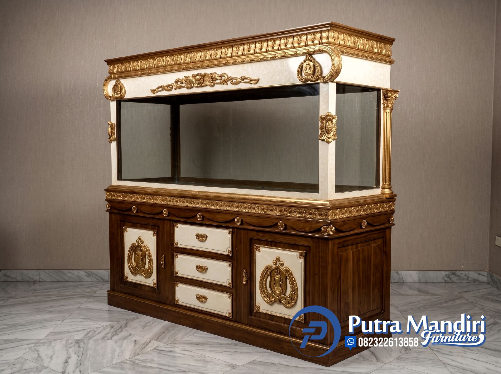 Meja Aquarium Ukir Mewah Jepara Meja Aquarium Ukir Mewah Jepara