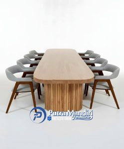 Meja Makan 8 Kursi Cafe Modern