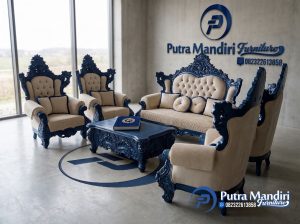 Sofa Tamu Klasik Mewah Duco Ukiran Jepara