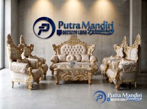 Sofa Tamu Mewah Klasik Ukiran Jepara