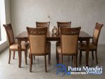 Meja Makan Restoran 6 Kursi Cafe Leather Sintetis
