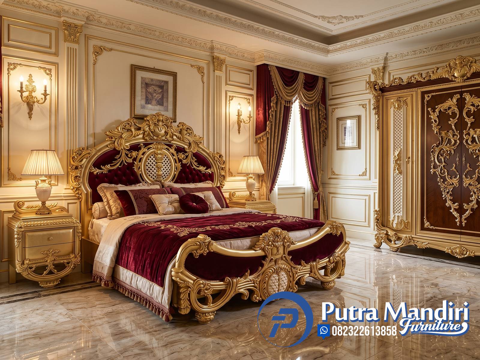 Luxury Bedroom Set Tempat Tidur Royal Kingdom Majapahit Ukir Jepara