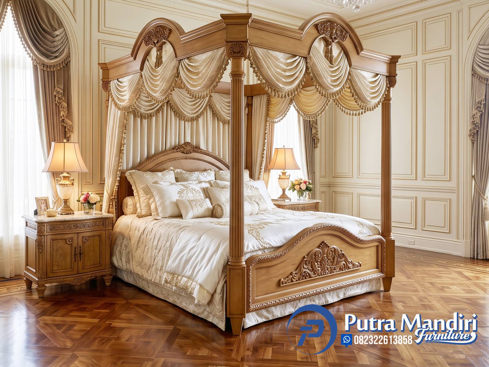 Luxury Bedroom Tempat Tidur Ukir Kanopi Kelambu Terbaru Jepara