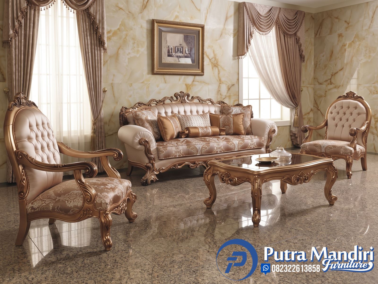 Model Set Kursi Tamu Ukir Jepara Terbaru