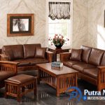 Set Kursi Tamu Minimalis Model Kulit Asli Terbaru