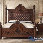 Tempat Tidur Ukir Klasik Mewah Jepara